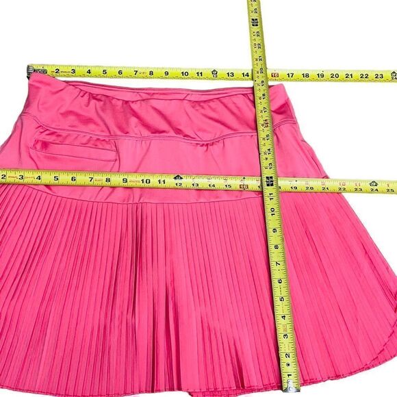 GG Blue Activewear Pink Pleated Pockets Elastic Waistband Skirt Skort Sz L - Picture 11 of 13